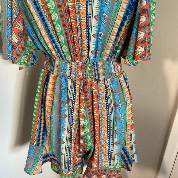 NWT Flying Tomato Green and Blue Patterned Romper Size L - Picture 14 of 14
